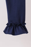 Navy ruffle pants - Aaria Tees Aaria Tees