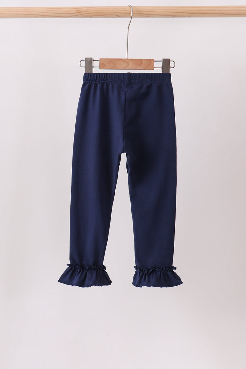 Navy ruffle pants - Aaria Tees Aaria Tees