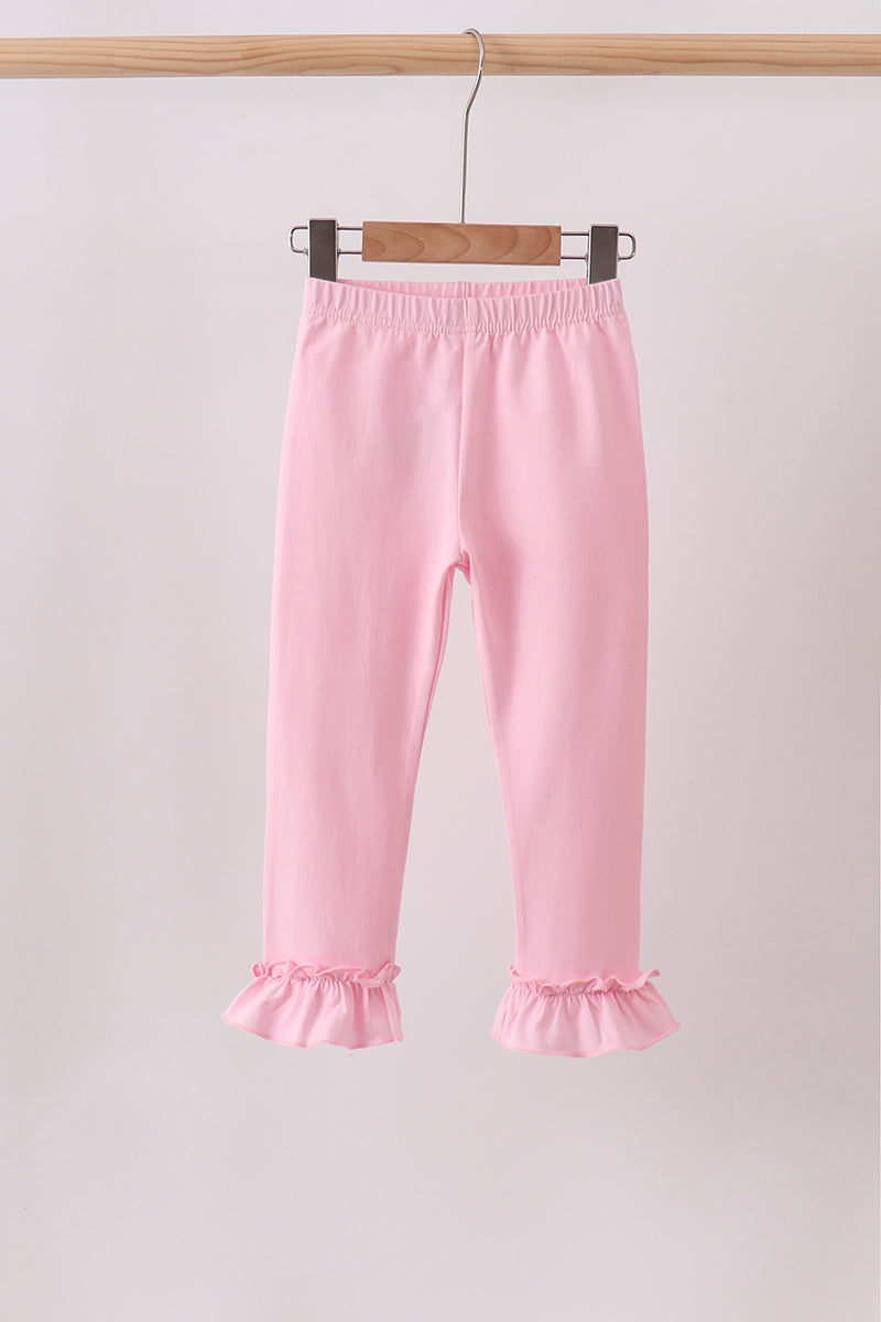 Pink ruffle pants - Aaria Tees