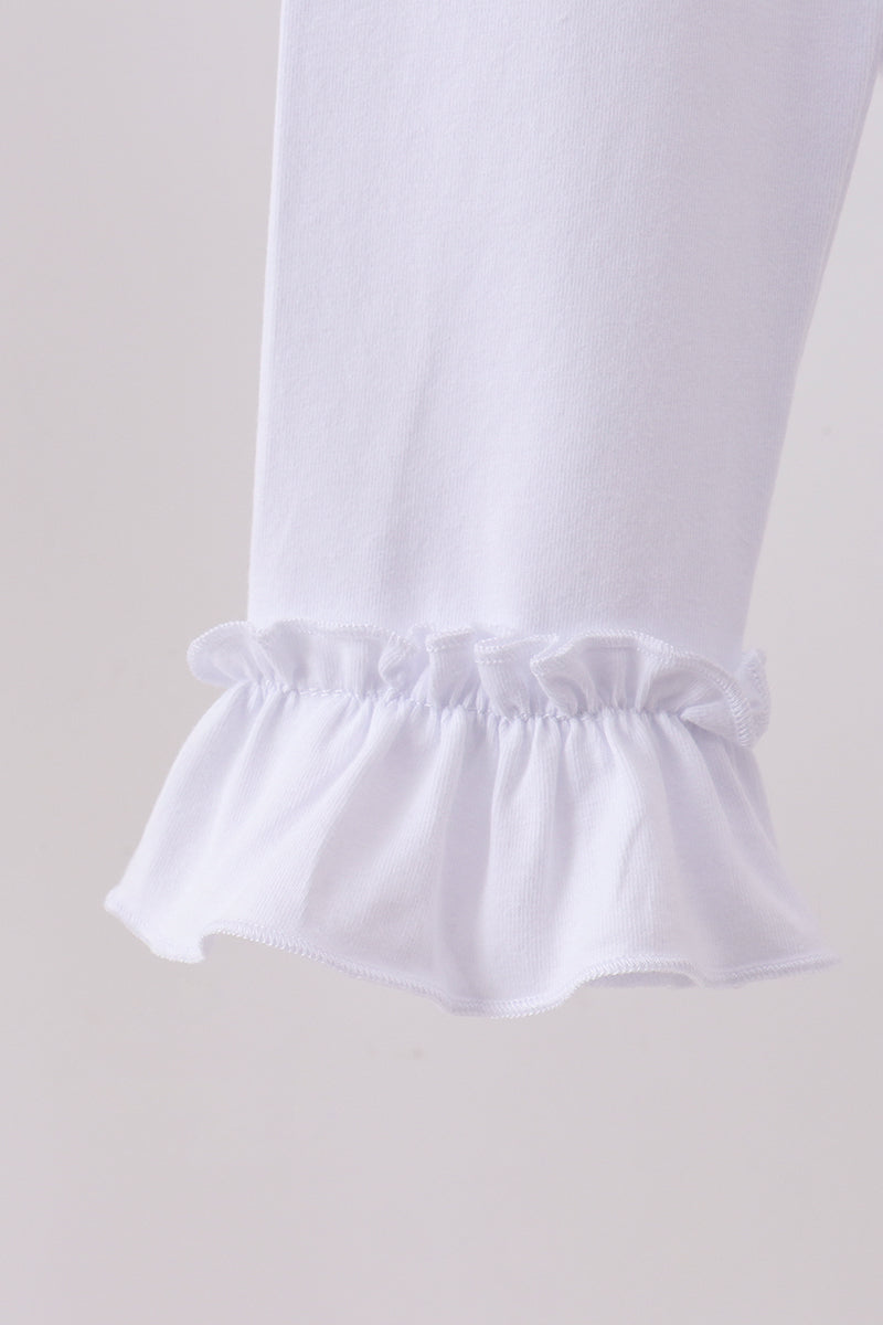 White ruffle pants - Aaria Tees Aaria Tees