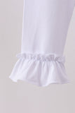 White ruffle pants - Aaria Tees Aaria Tees