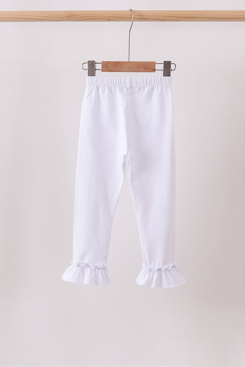 White ruffle pants - Aaria Tees Aaria Tees