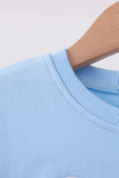 Blue Floral Bow Embroidery Top - Aaria Tees Aaria Tees