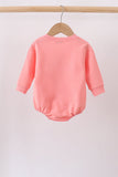 Pink Floral Bow Embroidery Bubble - Aaria Tees Aaria Tees