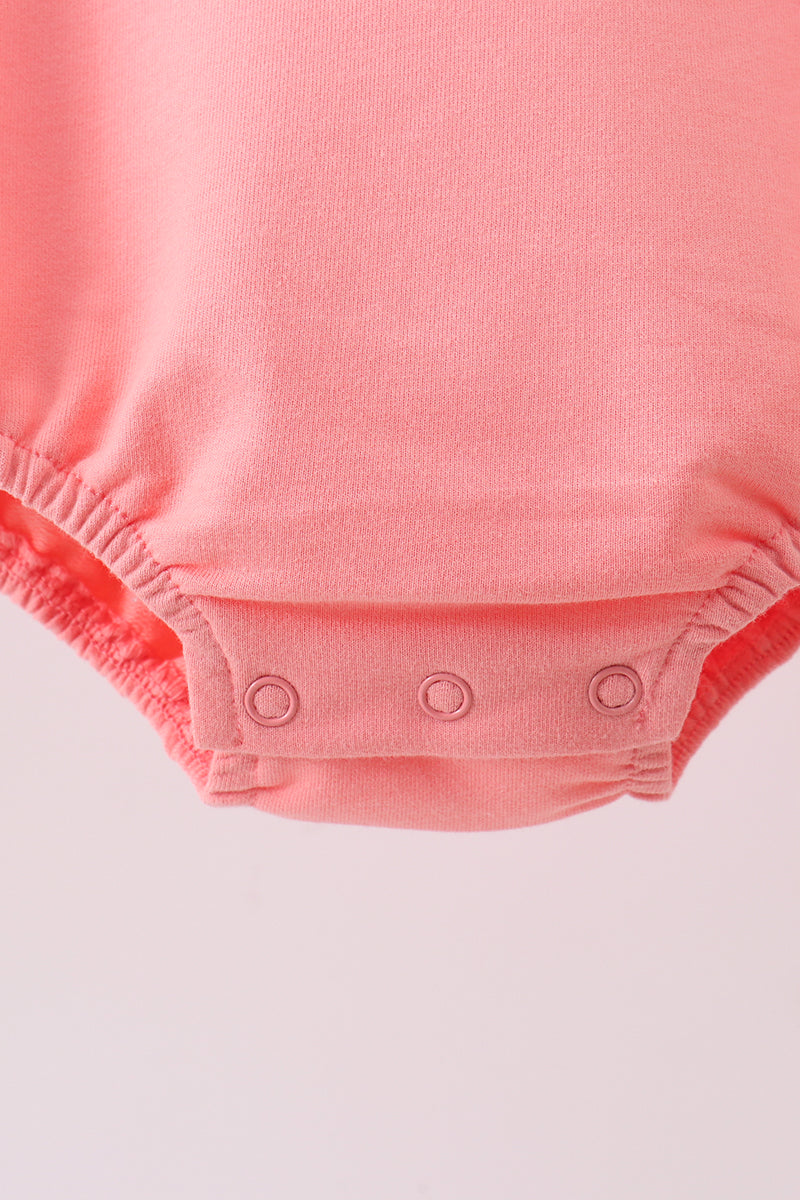 Pink Floral Bow Embroidery Bubble - Aaria Tees Aaria Tees