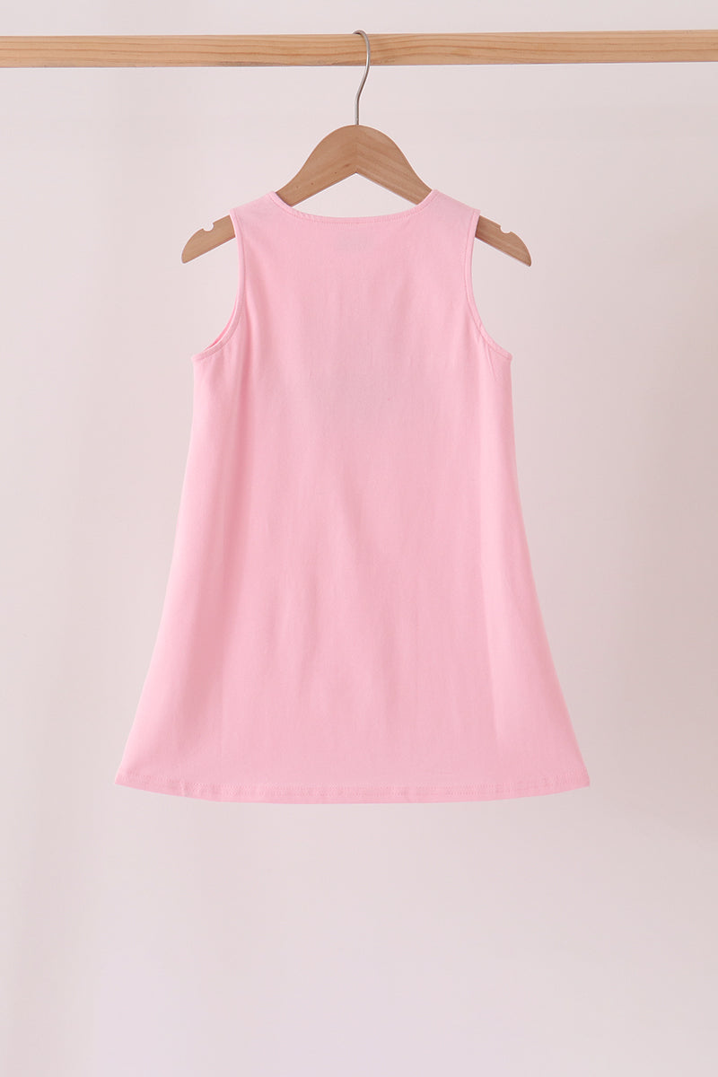 Pink turkey applique dress - Aaria Tees Aaria Tees