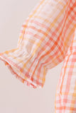 Pink plaid bubble Aaria Tees