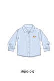 Blue turkey embroidery button down shirt Aaria Tees