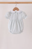 Green plaid turkey embroidery ruffle bubble Aaria Tees