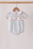 Green plaid turkey embroidery bubble Aaria Tees