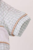 Green plaid turkey embroidery bubble Aaria Tees