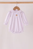 Pink dot turkey embroidery ruffle bubble Aaria Tees