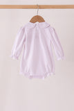 Pink dot turkey embroidery ruffle bubble Aaria Tees