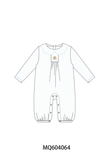 Blue dot turkey embroidery romper Aaria Tees