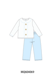 Blue turkey embroidery pants set Aaria Tees