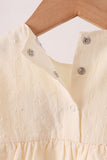 Beige turkey embroidery romper Aaria Tees