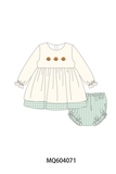 Beige turkey embroidery bloomer set Aaria Tees