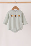 Beige turkey embroidery gingham bubble Aaria Tees