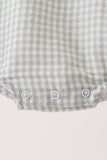 Beige turkey embroidery gingham bubble Aaria Tees