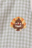 Beige turkey embroidery gingham jonjon Aaria Tees