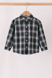 Green plaid button down shirt Aaria Tees