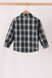 Green plaid button down shirt Aaria Tees