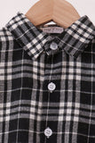 Black&white plaid button down shirt Aaria Tees