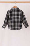 Black&white plaid button down shirt Aaria Tees