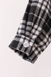 Black&white plaid button down shirt Aaria Tees