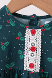 Forest holly lace ruffle bubble - Aaria Tees Aaria Tees