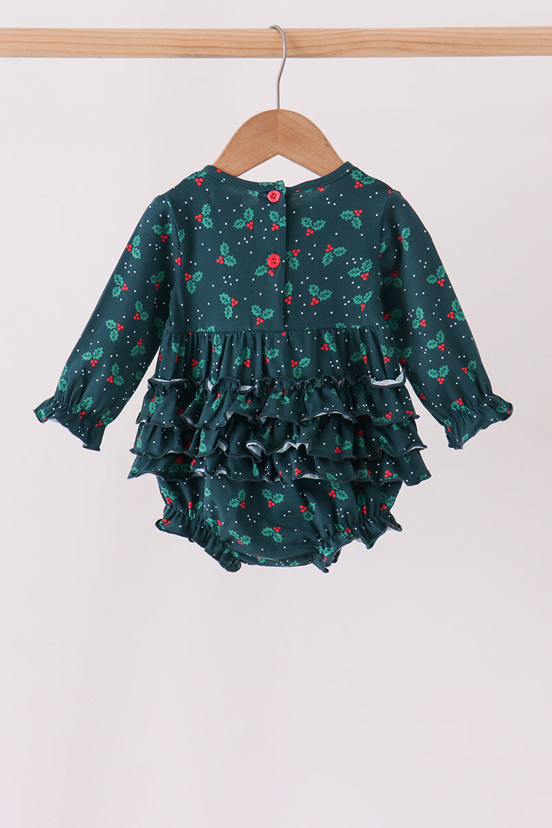 Forest holly lace ruffle bubble - Aaria Tees Aaria Tees