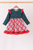 Forest holly plaid ruffle dress - Aaria Tees Aaria Tees