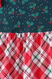 Forest holly plaid ruffle dress - Aaria Tees Aaria Tees