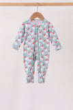 Sage santa claus bamboo romper - Aaria Tees Aaria Tees