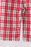 Red christmas tree truck embroidery plaid jonjon - Aaria Tees Aaria Tees