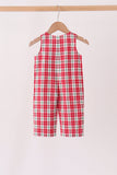 Red christmas tree truck embroidery plaid jonjon - Aaria Tees Aaria Tees