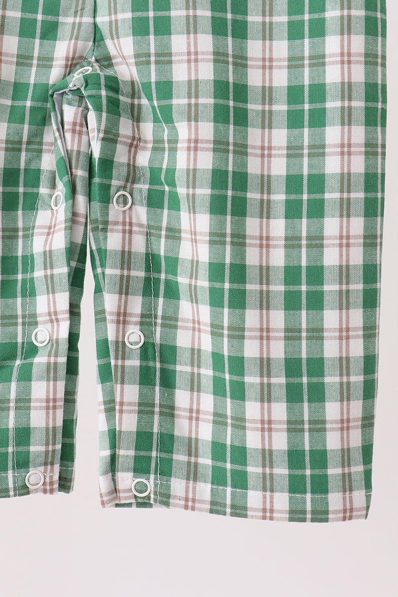 Green christmas tree truck embroidery plaid jonjon - Aaria Tees Aaria Tees