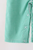 Green gingerbread embroidery gingham jonjon - Aaria Tees Aaria Tees
