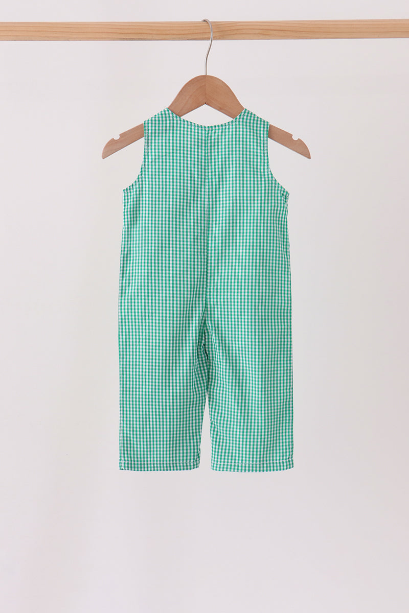 Green gingerbread embroidery gingham jonjon - Aaria Tees Aaria Tees