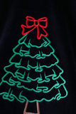 Navy christmas tree embroidery bubble - Aaria Tees Aaria Tees