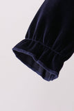Navy christmas tree embroidery bubble - Aaria Tees Aaria Tees