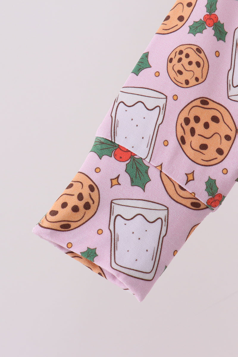 Pink milk cookie holly bamboo romper - Aaria Tees Aaria Tees