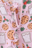 Pink milk cookie holly bamboo romper - Aaria Tees Aaria Tees