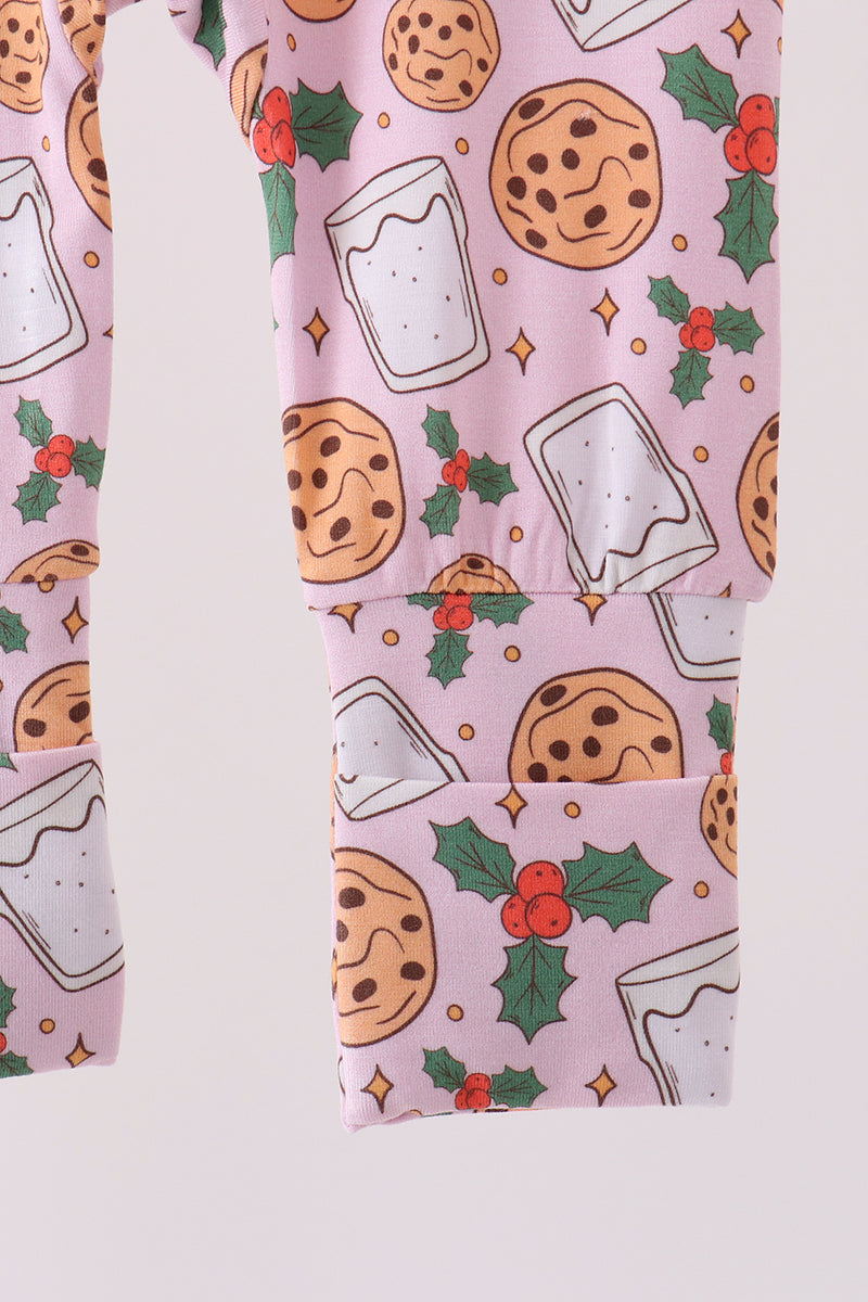 Pink milk cookie holly bamboo romper - Aaria Tees Aaria Tees