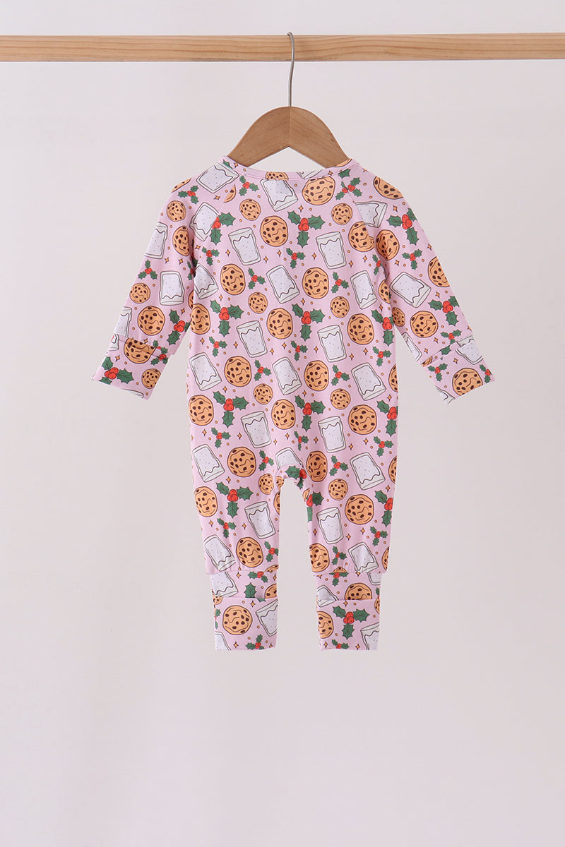 Pink milk cookie holly bamboo romper - Aaria Tees Aaria Tees