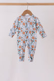 Blue milk cookie holly bamboo romper - Aaria Tees Aaria Tees