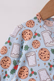 Blue milk cookie holly bamboo romper - Aaria Tees Aaria Tees