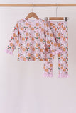 Pink milk cookie holly bamboo pajama set - Aaria Tees Aaria Tees