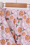 Pink milk cookie holly bamboo pajama set - Aaria Tees Aaria Tees