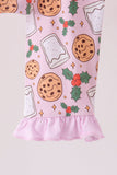 Pink milk cookie holly bamboo pajama set - Aaria Tees Aaria Tees